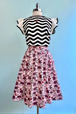 Black And Ivory Wave Ruffle Sleeveless Sweater -MODERN MILLIE Shop 44B4A9B5 F142 404E BE19 CD60488C8180