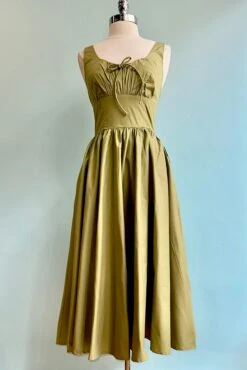 Sage Lolita Midi Dress By Timeless London