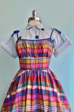 Multicolor Plaid Shirred Bust Swing Dress 10 Multicolor Plaid Shirred Bust Swing Dress -MODERN MILLIE Shop 477E3AE5 E401 4794 8D19 6A0731DB160C