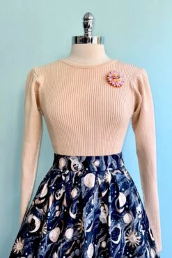 Cream Ribbed Knit Puff Sleeve Sweater By Wild Pony -MODERN MILLIE Shop 4784A4D7 8630 4CD2 B577 EC23FD44D09D