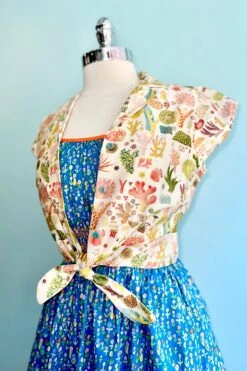 Turquoise Floral Smocked Waist Swing Dress -MODERN MILLIE Shop 48A23E0A 560E 4DE3 B938 9DBAE9CAB231