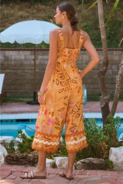 Ric-Rac Cropped Wide Leg Jumpsuit In Tangerine -MODERN MILLIE Shop 4950199930b987f30fe47a142d6a2ab1caa267bdb5c77cff8d985dbc23d4a11a