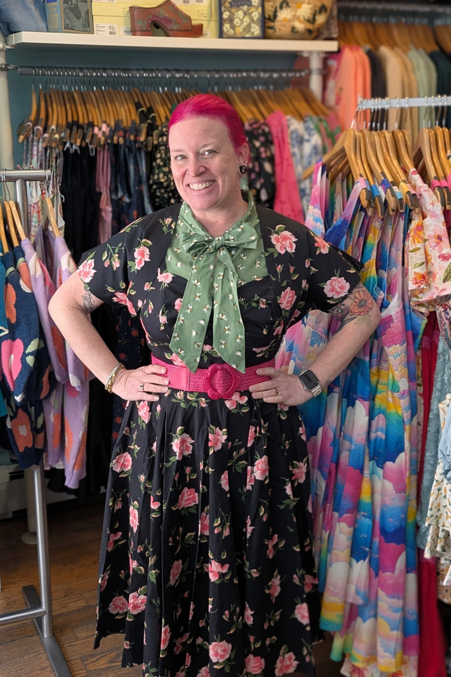 Suzy Bolero Top in Beauty Queen Black & Pink Floral by Retrospec'd Suzy Bolero Top In Beauty Queen Black & Pink Floral By Retrospec'd -MODERN MILLIE Shop 4CEF2ADB 1B67 45EB BA99 DB975B2D47BF 1 scaled