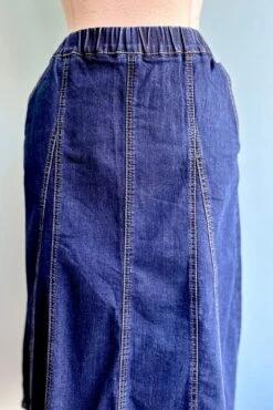 Elastic Waist Denim Midi Skirt By Molly Bracken 9 Elastic Waist Denim Midi Skirt By Molly Bracken -MODERN MILLIE Shop 4DD8EF3D 239C 47AC 80BA 1FA092FDCE96