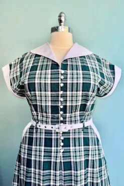 Emerald Plaid Cotton Marjorie Dress By Collectif -MODERN MILLIE Shop 4E914957 D37E 4BBD AF7E ECCB1B65E34E