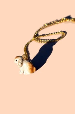Tiny Fluff Rabbit Necklace By Peter And June