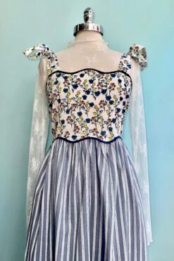 Blue Floral And Striped Print Midi Dress 6 Blue Floral And Striped Print Midi Dress -MODERN MILLIE Shop 509123C9 0E46 4252 9A93 A2FE5FBC250D