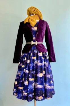 Rain Clouds Navy Lily Dress By Miss Lulo -MODERN MILLIE Shop 5153A747 DC3B 4B13 B863 04953F8190E5