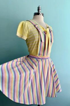 Hikari Rainbow Stripe Pinafore Mini Dress By Banned -MODERN MILLIE Shop 55446383 0D5E 4AC0 94E6 653248FF8099