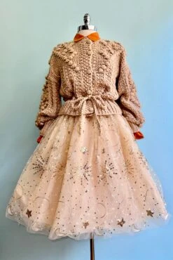 Gold Glitter Mesh Tulle Skirt -MODERN MILLIE Shop 57291C26 F12E 4B65 83D1 AC5C74659932