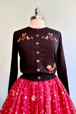 Scandi Fox Cardigan In Black By Banned -MODERN MILLIE Shop 57E69CA6 E4D3 4464 9EE2 0D1F2B3CF85A