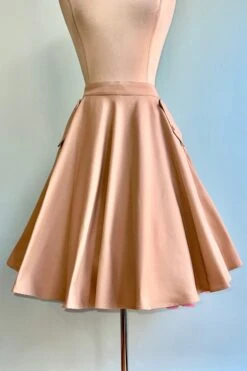 Tan Delilah Circle Skirt By Tatyana