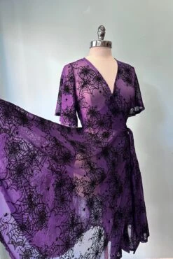 Flocked Spider Web Purple Aurora Dress By Wax Poetic 4 Flocked Spider Web Purple Aurora Dress By Wax Poetic -MODERN MILLIE Shop 5A09DA36 B15C 4CD1 98F5 9BC732342166