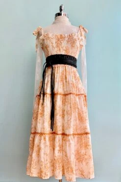 Amber And White Toile Smocked Midi Dress -MODERN MILLIE Shop 5CD3B2A3 ADED 4921 8C26 9CBE23A0B74E