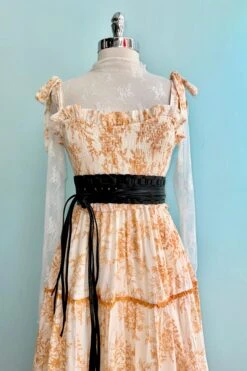 Amber And White Toile Smocked Midi Dress -MODERN MILLIE Shop 5CFF0D12 A0DD 4826 84A0 CF9B48FB4CDB