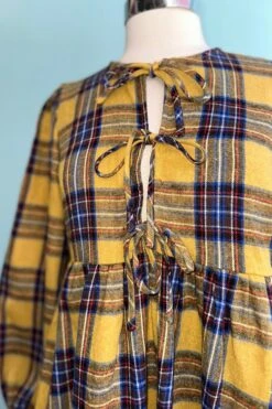 Mustard Plaid Flannel Mini Dress -MODERN MILLIE Shop 5F5514AF CF36 4F80 AF8E B31A6D29983A