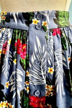 Tropical Oasis Button Front Full Skirt By Collectif -MODERN MILLIE Shop 608000CC 082A 4C6D 9B17 12B87B71B7E1