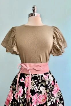 Sage Eyelet Ruffle Sleeve T-Shirt Top By Molly Bracken 5 Sage Eyelet Ruffle Sleeve T-Shirt Top By Molly Bracken -MODERN MILLIE Shop 615A124C 7D41 4D9A 95B6 A4E33007FFFE