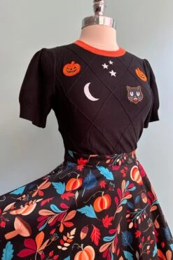 Pumpkins And Leaves Full Skirt By Eva Rose -MODERN MILLIE Shop 61ABCB6B 8D93 415E B156 D5DB9F9BE9A1