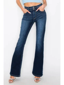 Double Button High Waisted Bootcut Jeans By Artemis Vintage -MODERN MILLIE Shop 62f8e3f76178b642a3f66bd42f7ecb9cbd127fd94c8829edf514afd8b03bdcee