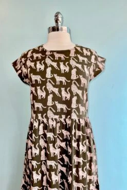 Green Leopard Tiered Jersey Dress By Mata Traders -MODERN MILLIE Shop 63BAC0E5 EB0E 4804 97BD E2B6304F60B9