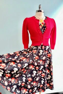 Puppy And Kitty Valentines Surplice Dress By Voodoo Vixen -MODERN MILLIE Shop 63CFED55 3009 44B2 BA22 D9DB093BA02A