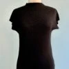 Black Short Sleeve Ribbed Sweater By Molly Bracken