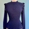 Navy Ruffled And Smocked Blouse By Molly Bracken -MODERN MILLIE Shop 647DCF4B 9D5A 4597 AB80 1AF9F7093F8D