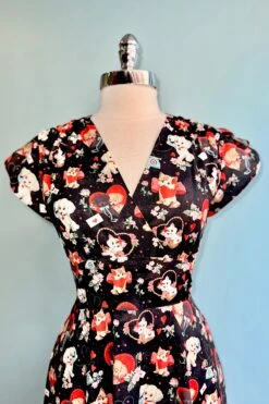 Puppy And Kitty Valentines Surplice Dress By Voodoo Vixen -MODERN MILLIE Shop 64EF3148 196D 42BD A692 E785FB4888E8