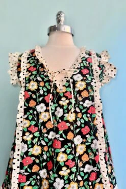 Floral And Polka-Dot A-Line Mini Dress -MODERN MILLIE Shop 676FED4D C8B9 43CA B437 230054361FAC