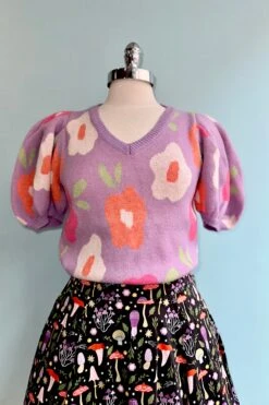 Lavender Floral Puff Sleeve Sweater 4 Lavender Floral Puff Sleeve Sweater -MODERN MILLIE Shop 67C60ACF 39CF 48AB 8968 F66E8BF03D37