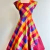 Cotton Madras Rainbow Cap Sleeve Dress 2 Cotton Madras Rainbow Cap Sleeve Dress -MODERN MILLIE Shop 67D4F2F0 0435 46D0 8B07 92388C037726