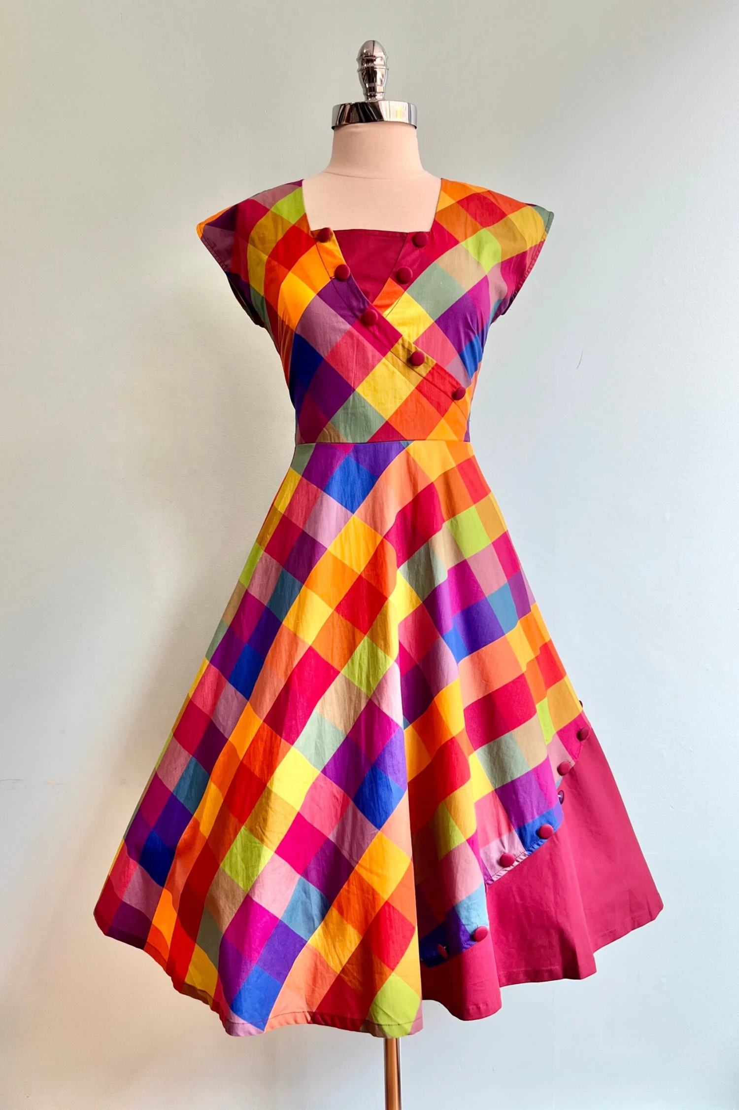 Cotton Madras Rainbow Cap Sleeve Dress Cotton Madras Rainbow Cap Sleeve Dress -MODERN MILLIE Shop 67D4F2F0 0435 46D0 8B07 92388C037726 scaled