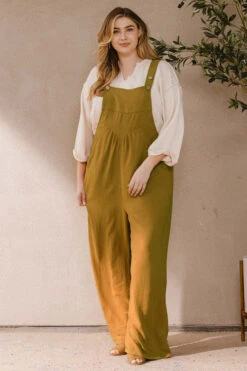 Khaki Wide Leg Jumpsuit