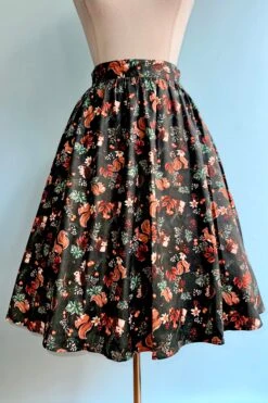 Woodland Creatures Flared Skirt By Voodoo Vixen