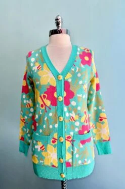 Insects And Florals Fiona Cardigan By Miss Lulo