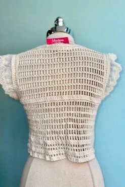 Crochet Vest In Ivory By Tulip B. -MODERN MILLIE Shop 6A58ED88 E487 42A5 8B2B D539F1EA83EA