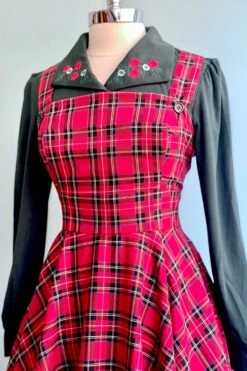 Red Plaid Irvine Pinafore Dress By Hell Bunny -MODERN MILLIE Shop 6ADD5A5F 2578 4F7F 9178 A465C6A03FE8