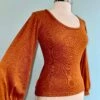 Rust Bishop Sleeve Grace Top By Heart Of Haute