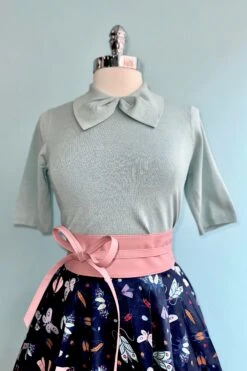 Light Blue Bow Collared Short Sleeve Sweater By Banned -MODERN MILLIE Shop 6C455ACB BD95 4321 85A8 B55D74A923E2