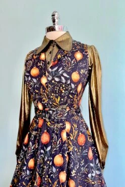 Gigi Gold Metallic Blouse By Hell Bunny -MODERN MILLIE Shop 6CC9E57A 7DB6 48F0 9A1F 89153FF78648