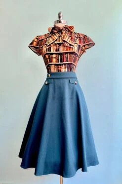 Teal Book Club Full Skirt By Banned -MODERN MILLIE Shop 6CCD0FBD 776D 4DC8 85E9 C77DFB3AF65E