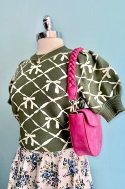 Olive Puff Sleeve Bow Sweater -MODERN MILLIE Shop 6CFFFF44 5A94 442F 9360 A3D0539154CC