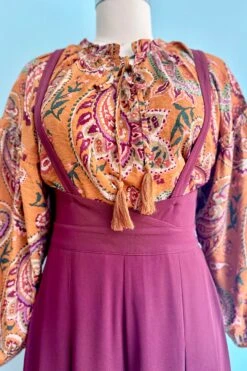 Toffee Paisley Print Long Sleeve Top -MODERN MILLIE Shop 6E6C22A7 6597 4B0A 9D9E D16734562FC6