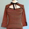 Black And Orange Striped Cut-Out Neck Top -MODERN MILLIE Shop 7054E0A9 0482 44BC A32C 4B08FFC68D98