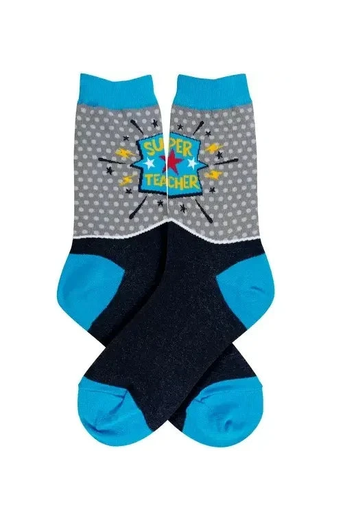 Super Teacher Women's Ankle Socks by Foot Traffic Super Teacher Women's Ankle Socks By Foot Traffic -MODERN MILLIE Shop 7081 super teacher large