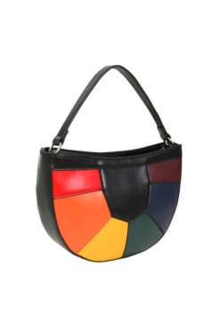 Patchwork Rainbow Satchel Bag