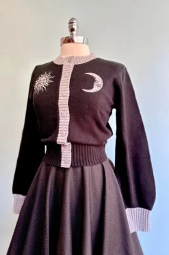 Silver Sun And Moon Cardigan Sweater -MODERN MILLIE Shop 7213973F FBE5 42D2 A594 0203E970D298