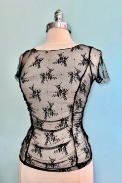 Black Ruched Short Sleeve Mesh Top -MODERN MILLIE Shop 7390DBD2 8D55 44C3 8C47 54288236869A