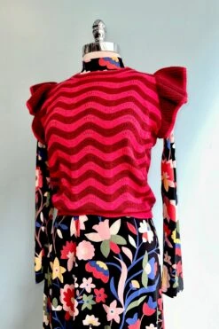 Black Floral Midi Knit Dress By Compania Fantastica -MODERN MILLIE Shop 73BFAFF6 27AB 45C6 A168 C0057207F2F9